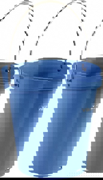 1-1/2 Gal, Polypropylene Round Blue Sing