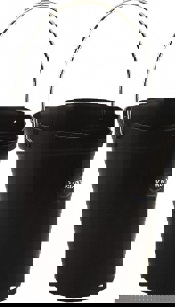 1-1/2 Gal, Polypropylene Round Black Single Pail with Pour Spout