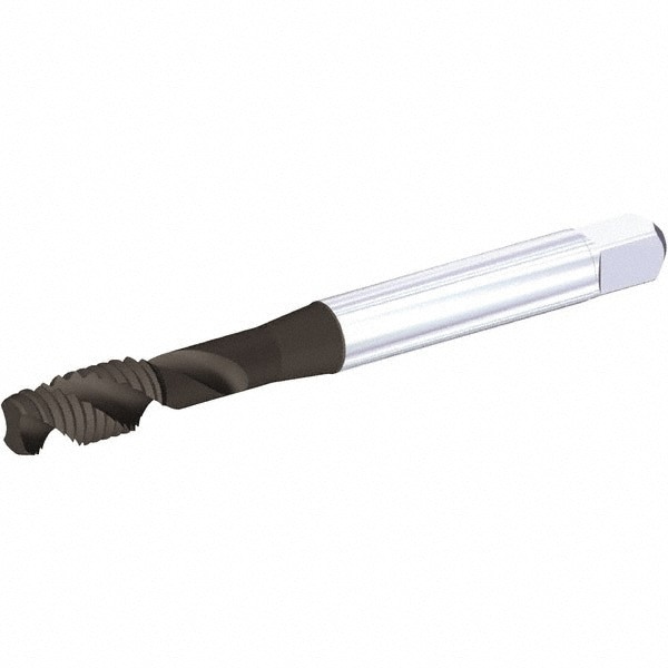 Spiral Flute Tap: 5/16-24 UNF, 3 Flutes, Modified Bottoming, 2B Class of Fit, Vanadium High Speed Steel, TiN/CrC/C Coated