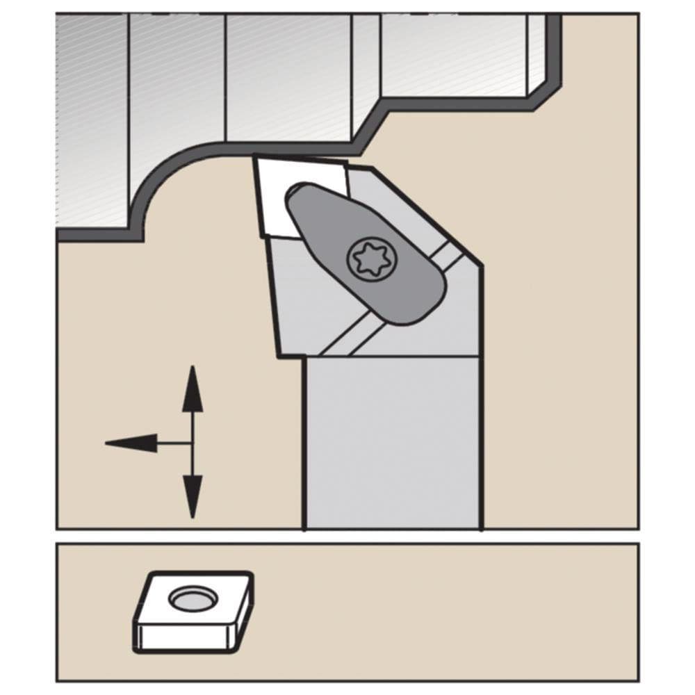 Indexable Turning Toolholders; Toolholder Style: DCLNR ; Hand of Holder: Right Hand ; Lead Angle: 95.000 ; Insert Compatibility: CN..1204.. ; Insert Holding Method: Clamp ; Shank Width (mm): 20.00