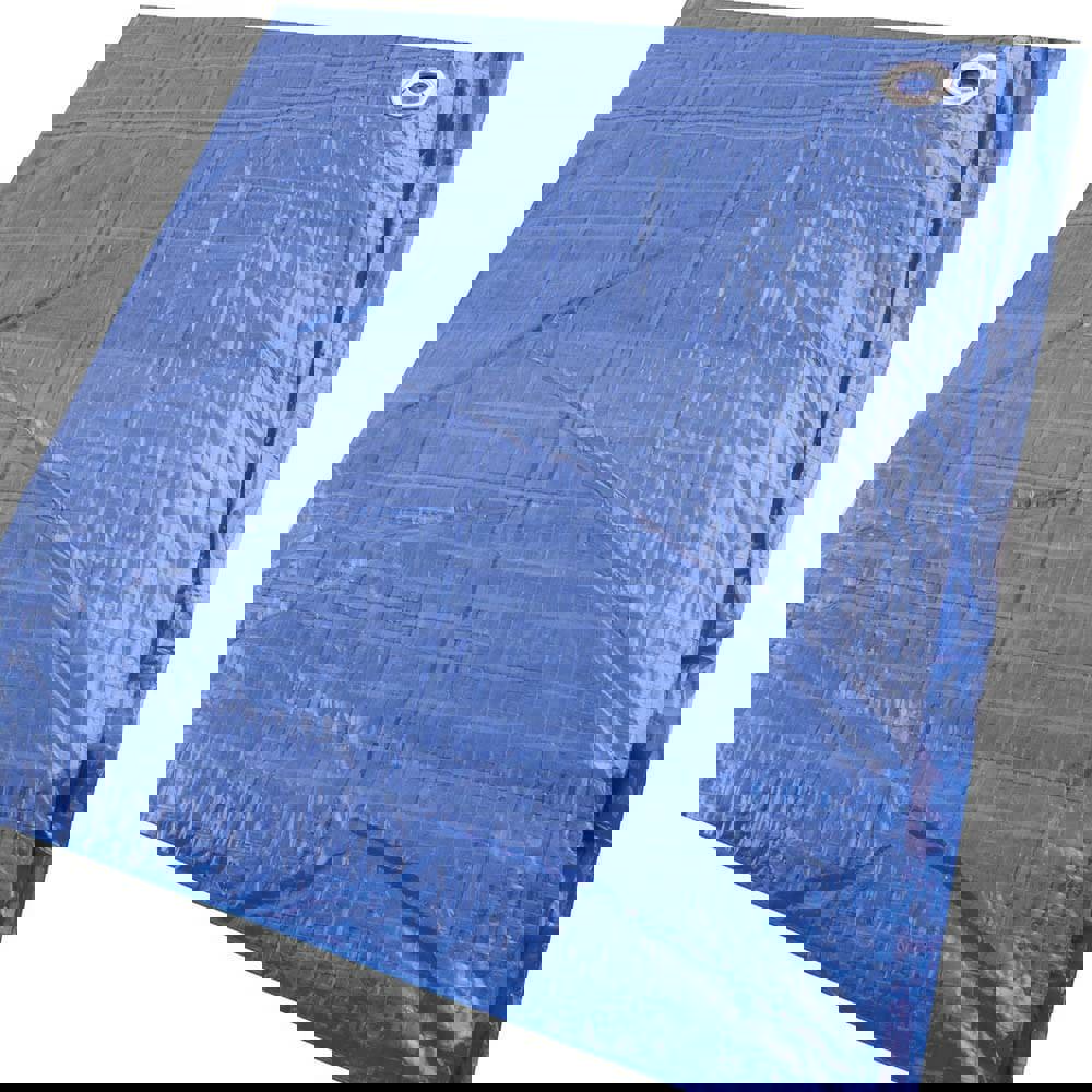 Tarp/Dust Cover: Blue, Polyethylene, 12' Long x 10' Wide
