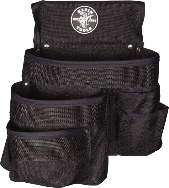 Tool Pouch: 9 Pockets, Nylon, Black