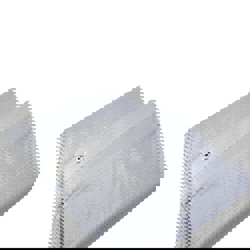 Tarp/Dust Cover: Silver, Polyethylene, 8' Long x 6' Wide