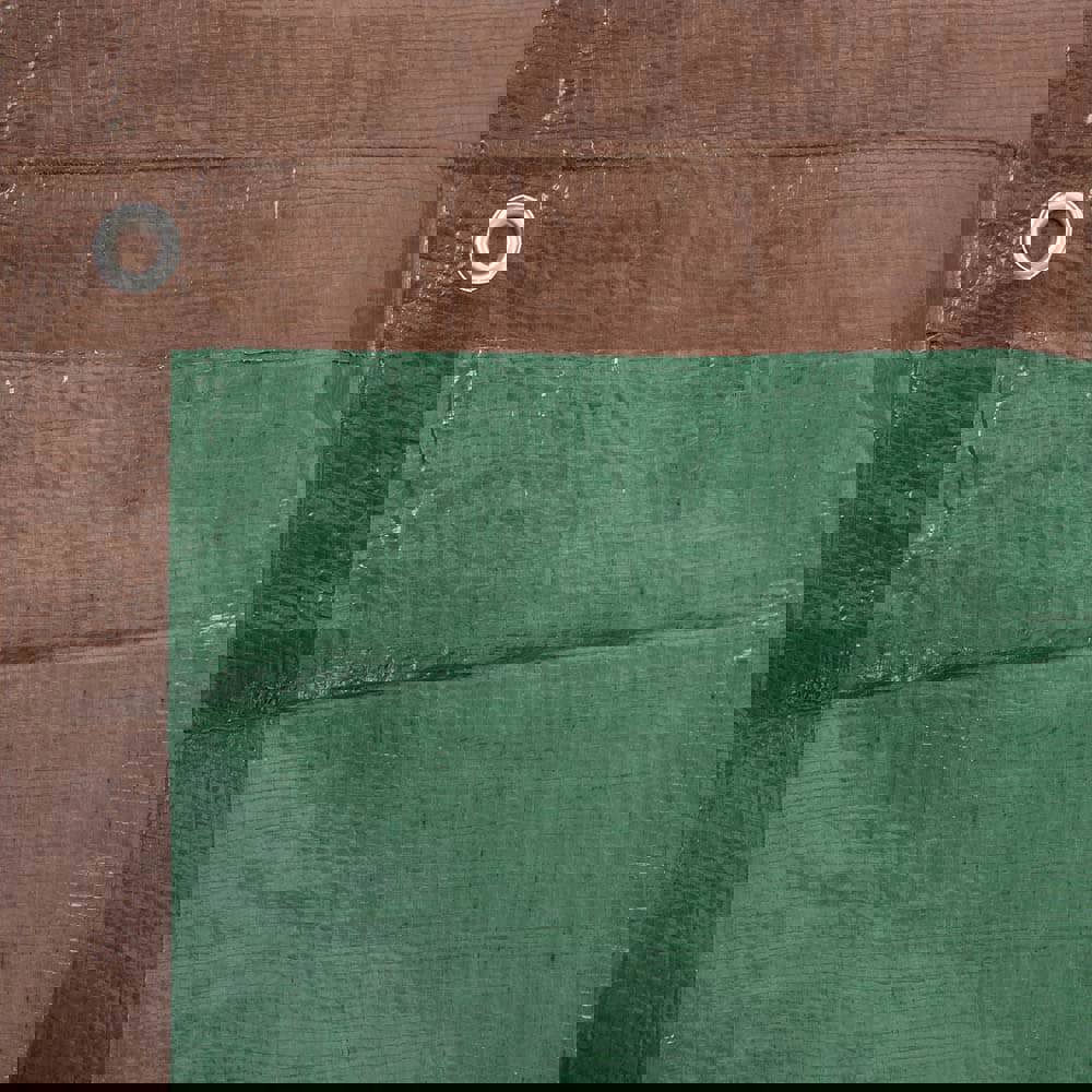 Tarp/Dust Cover: Brown, Polyethylene, 16' Long x 12' Wide