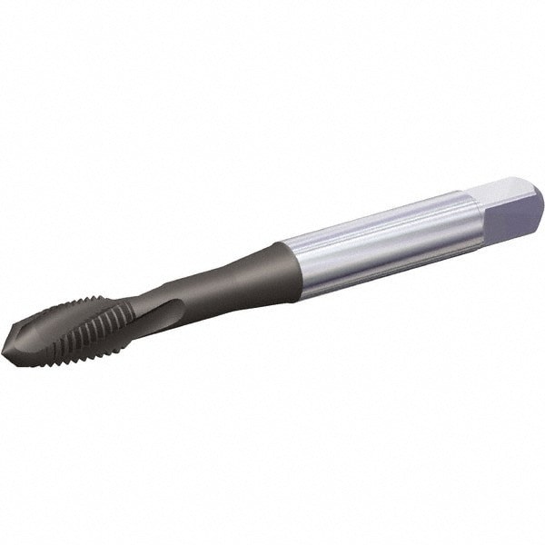 Spiral Flute Tap: 7/16-20 UNF, 3 Flutes, Plug, Vanadium High Speed Steel, Oxide Coated