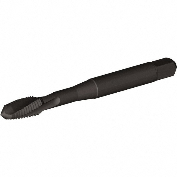 Spiral Flute Tap: M5x0.80 Metric Coarse, 3 Flutes, Plug, 6H Class of Fit, Vanadium High Speed Steel, AlCrTiN Coated