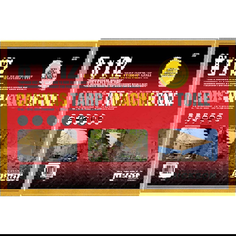 Tarp/Dust Cover: Beige, Canvas, 12' Long x 8' Wide