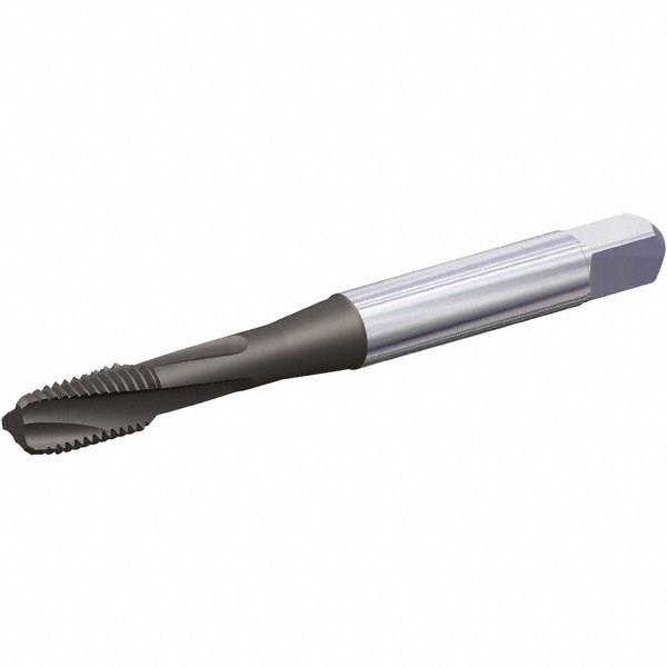 Spiral Flute Tap: 1/2-20 UNF, 3 Flutes, Modified Bottoming, 3B Class of Fit, Vanadium High Speed Steel, AlCrTiN Coated