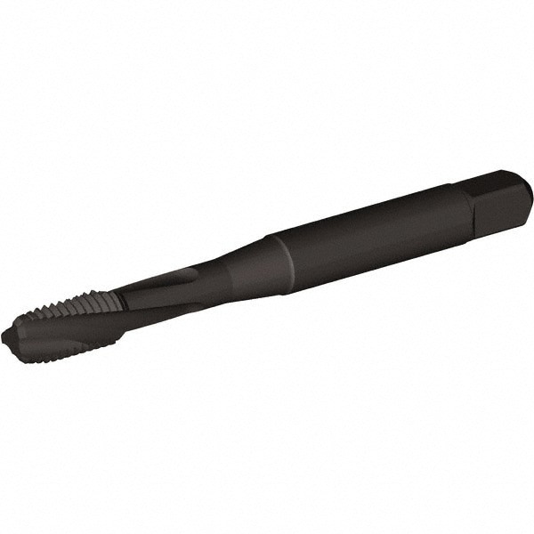 Spiral Flute Tap: M6x1.00 Metric Coarse, 3 Flutes, Modified Bottoming, 6H Class of Fit, Vanadium High Speed Steel, AlCrTiN Coated