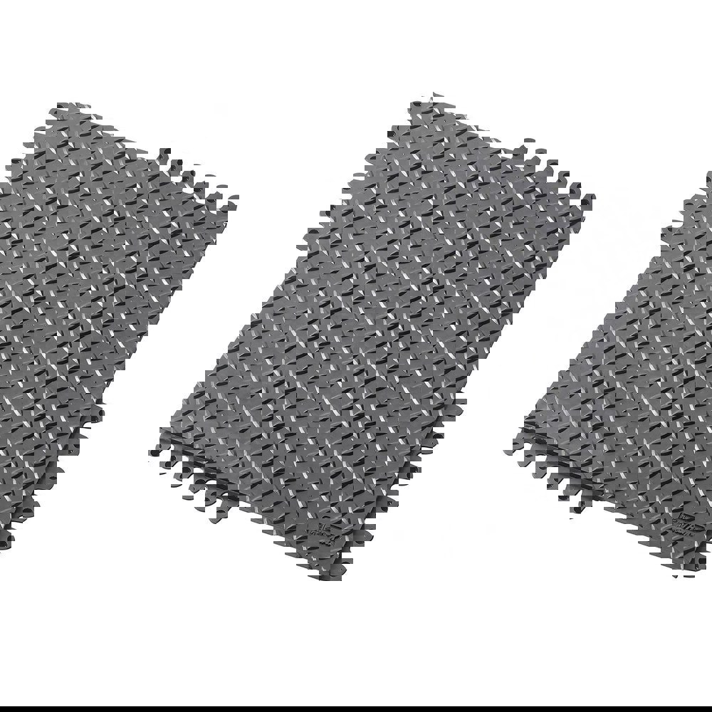 De-Flex. is extremely comfortable heavy duty anti-fatigue matting system with popular diamond plate traction surface that can be easily assembled for coverage of large areas or individual workstation mats. The modular rubber tiles are designed with a univ