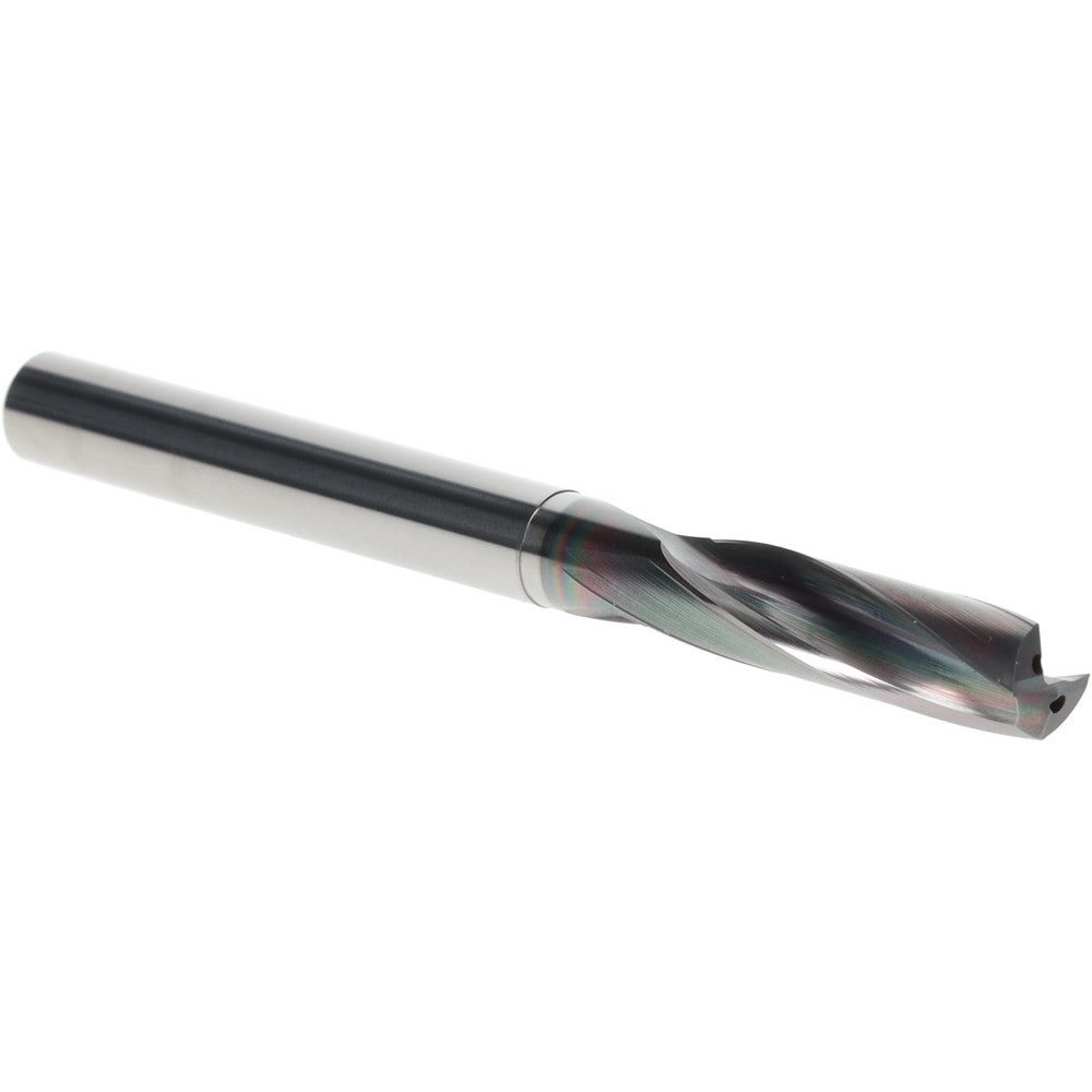 Screw Machine Length Drill Bit: Letter E, 180 deg Point, Solid Carbide