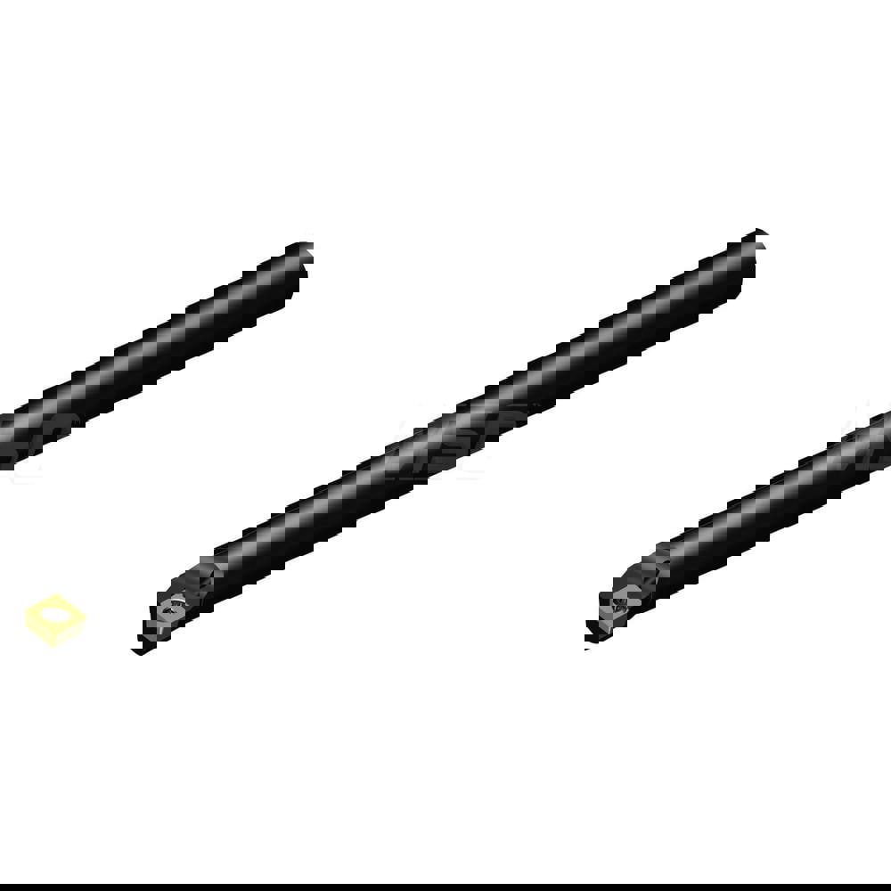 Indexable Boring Bar: A06M-SCLCR2-R, 12.20 mm Min Bore, Right Hand, 9.53 mm Shank Dia, 0 deg Lead, Steel