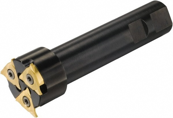 Indexable Slotting Cutter: 44 mm Cutter Dia, Shank Connection, 4 mm Max Depth of Cut, 3/4
