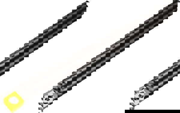 Indexable Boring Bar: A12M-SCLCR06-R, 16.00 mm Min Bore, Right Hand, 12.00 mm Shank Dia, -5 deg Lead, Steel