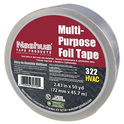 322 MULTI-PURPOSE FOIL TAPE 72MM X 46M