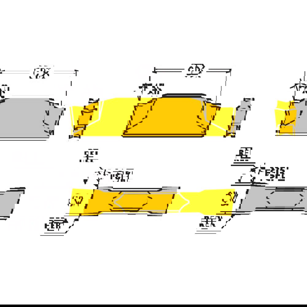 Cutoff Insert: L123G203001501-CS 1125, Carbide, 3.00 mm Cutting Width, 0.1181