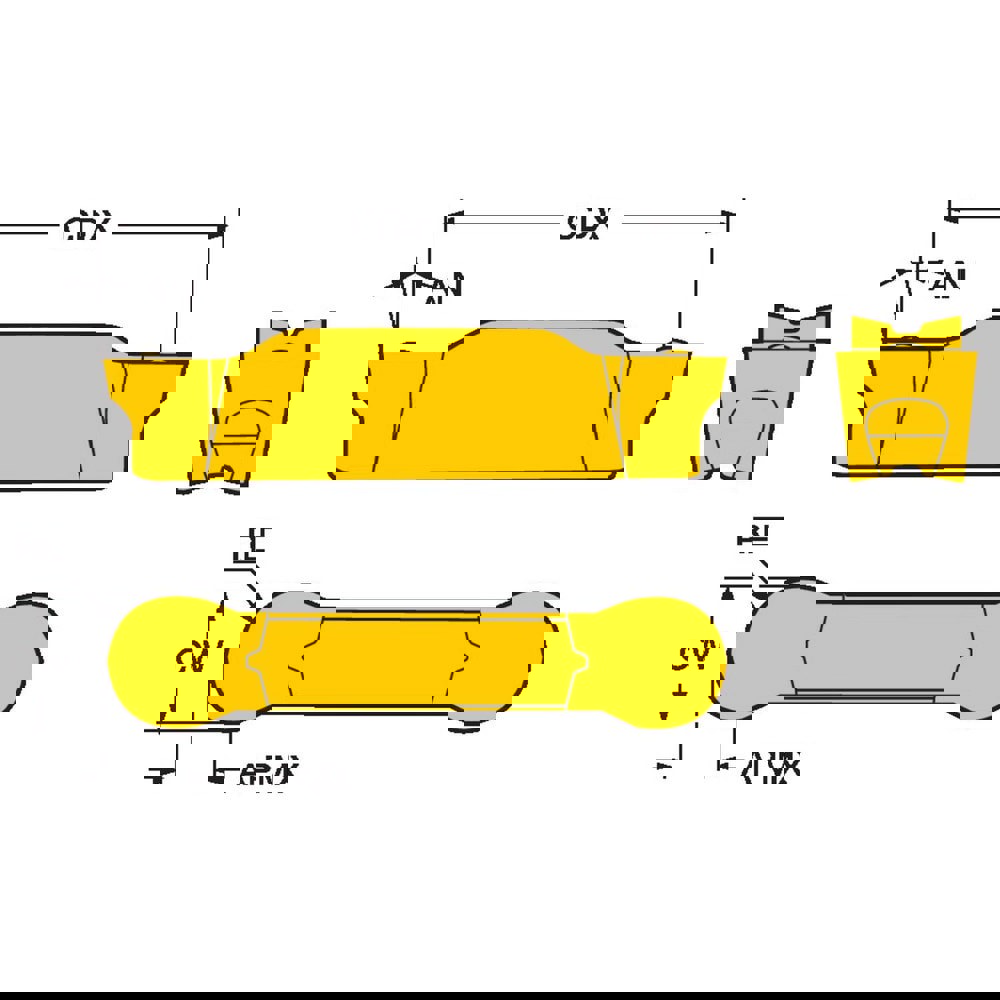 Grooving Insert: N123F2-0318-RO 1125, Carbide