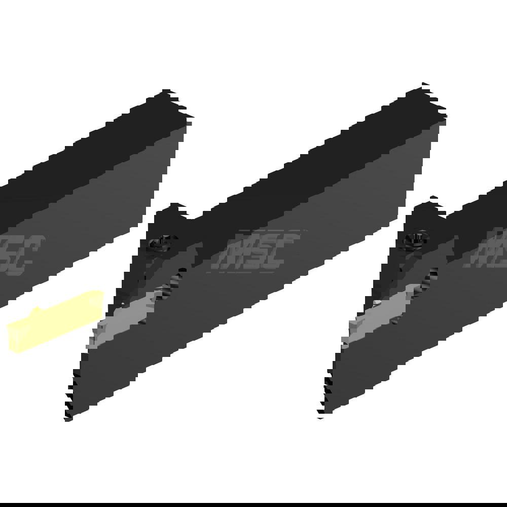 Indexable Grooving-Cutoff Toolholder: RF123F040-12B, 2.39 to 3.18 mm Groove Width, 10.16 mm Max Depth of Cut, Right Hand