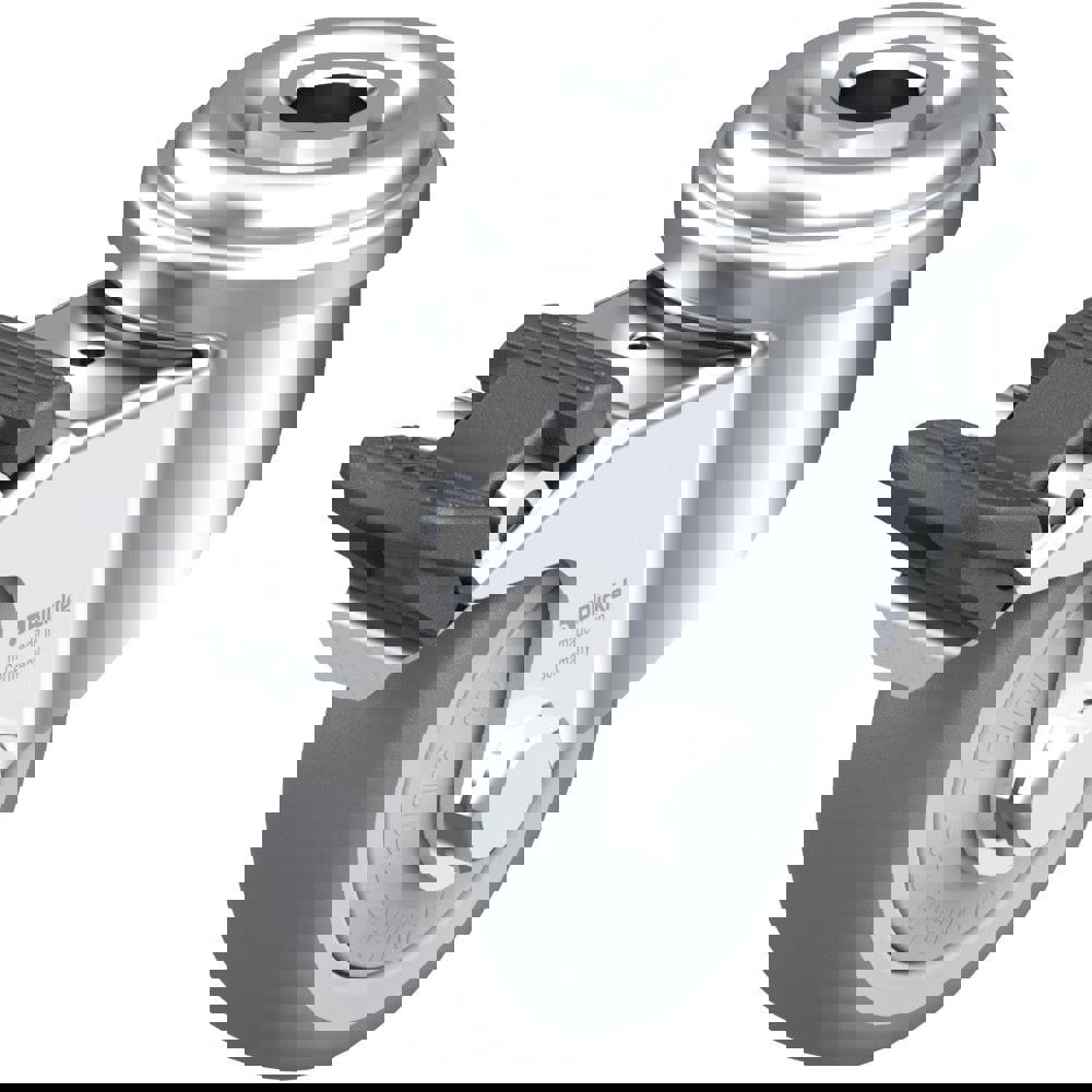 Standard Casters; Mount: Hollow Kingpin ; Caster Type: Swivel w/Brake ; Brake Type: Total-Lock Brake ; Bearing Type: Precision Ball ; Style: Single Ball ; Wheel Diameter (Inch): 2