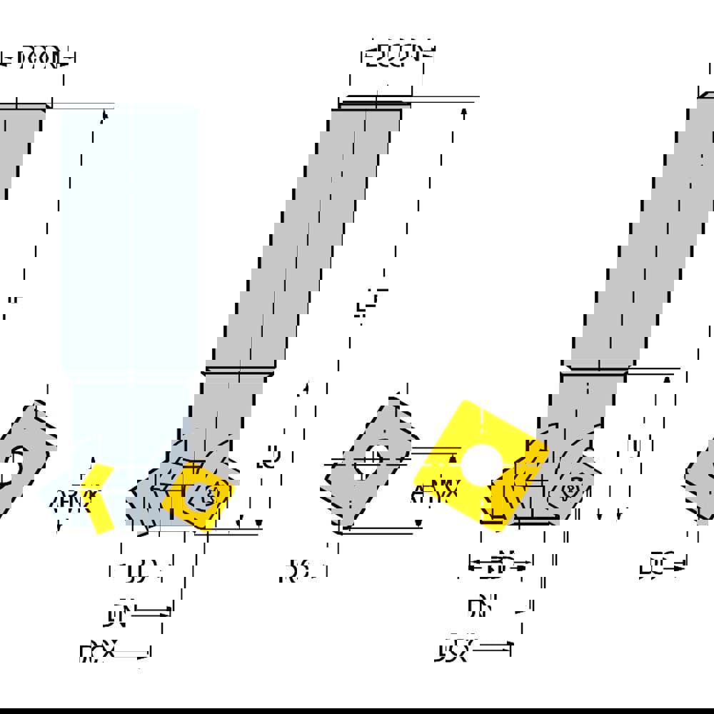 12mm Cut Dia, 20mm Arbor Hole, 9.62mm Max Depth of Cut, 30&deg; Indexable Chamfer & Angle Face Mill
