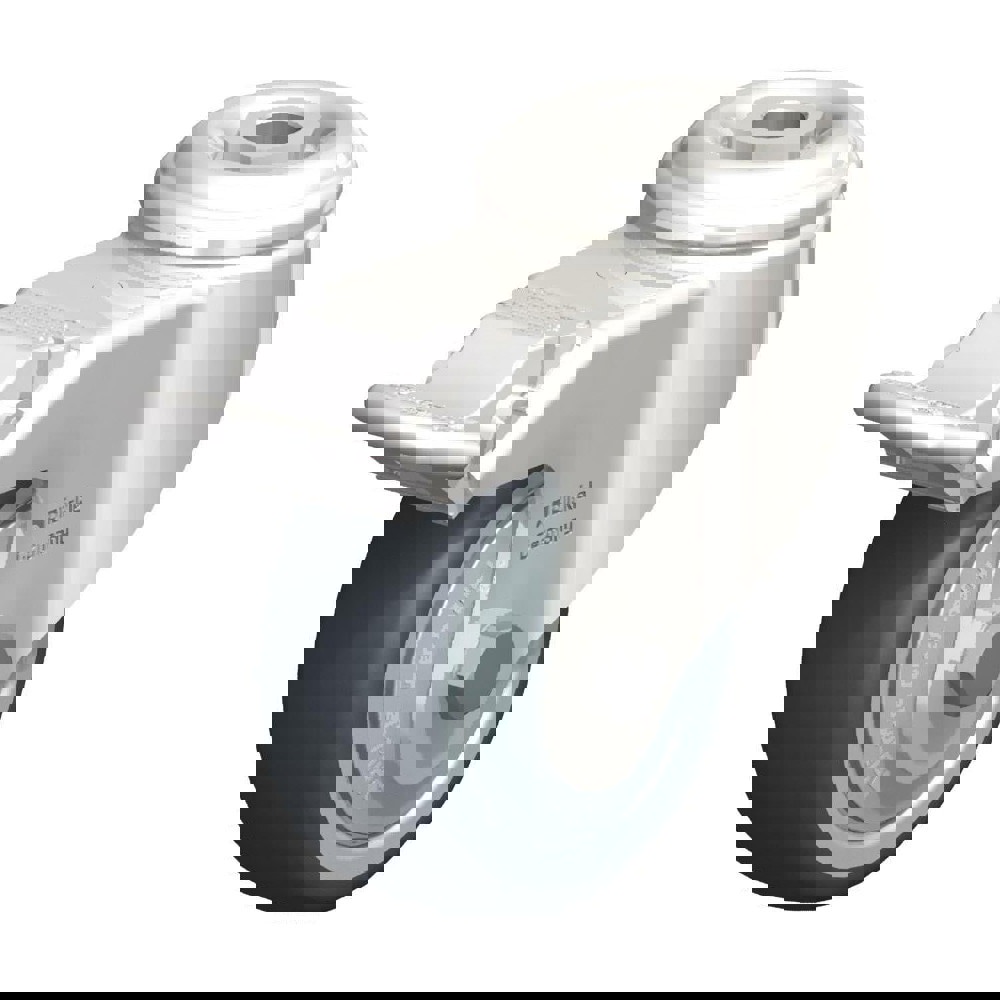 Standard Casters; Mount: Hollow Kingpin ; Caster Type: Swivel w/Brake ; Brake Type: Total-Lock Brake ; Bearing Type: Precision Ball ; Style: Single Ball ; Wheel Diameter (Inch): 3-1/8