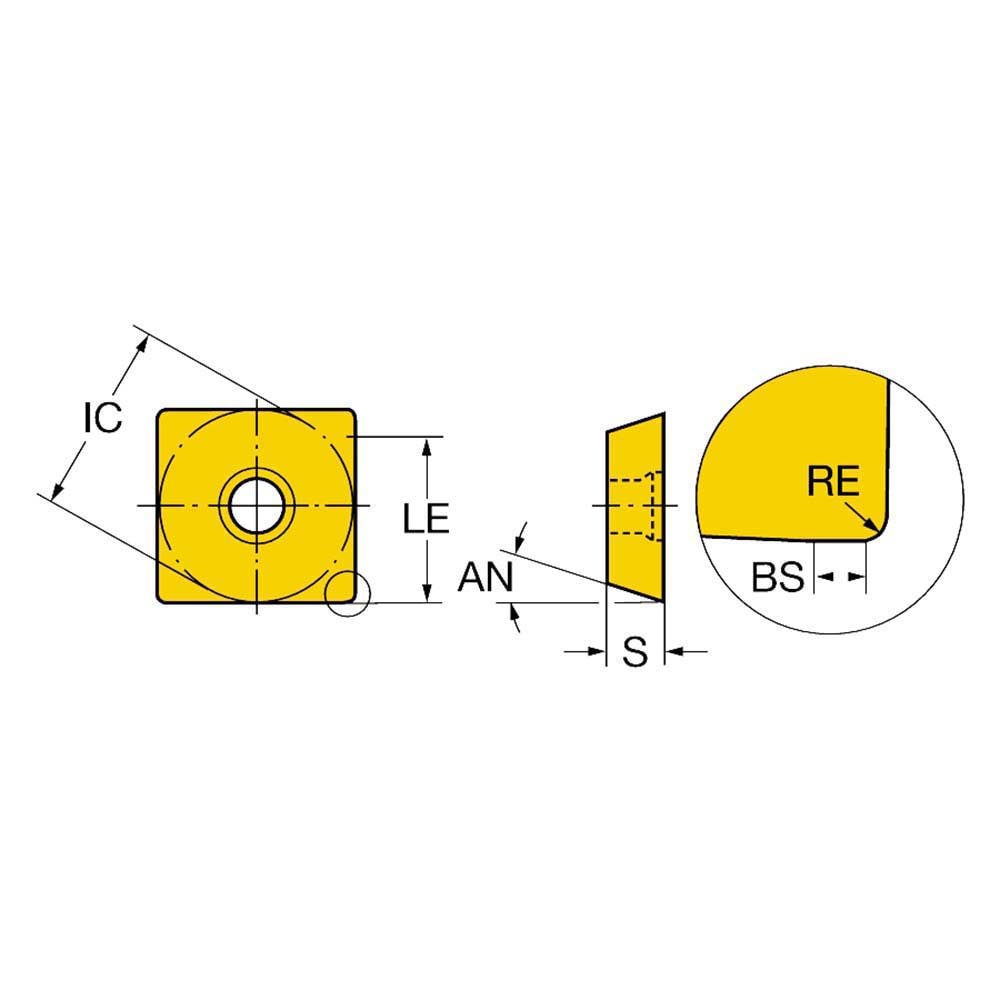 Milling Insert: ANSI R290-12T308M-PM 530, ISO R290-12T308M-PM 530, 530, Cermet