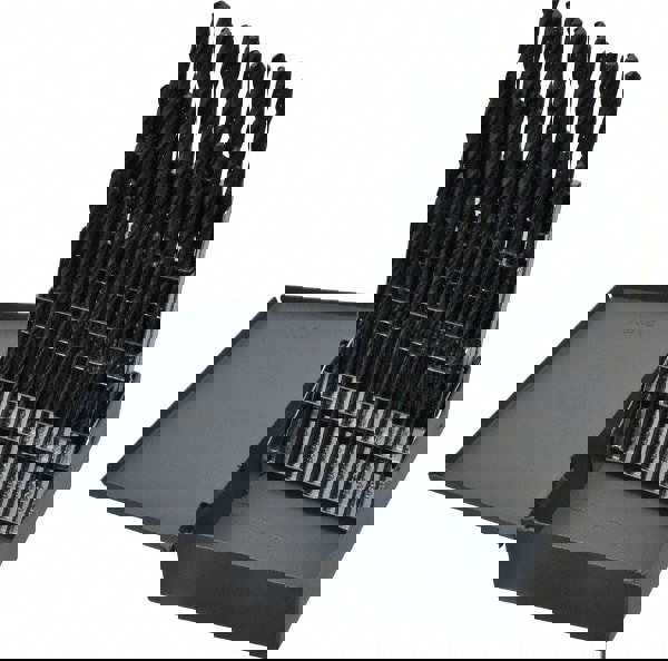 Drill Bit Set: Jobber Length Drill Bits, 60 Pc, 118 &deg;, High Speed Steel