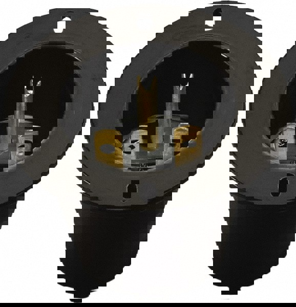 Straight Blade Connector: Industrial, 5-20, 125VAC, Black & White