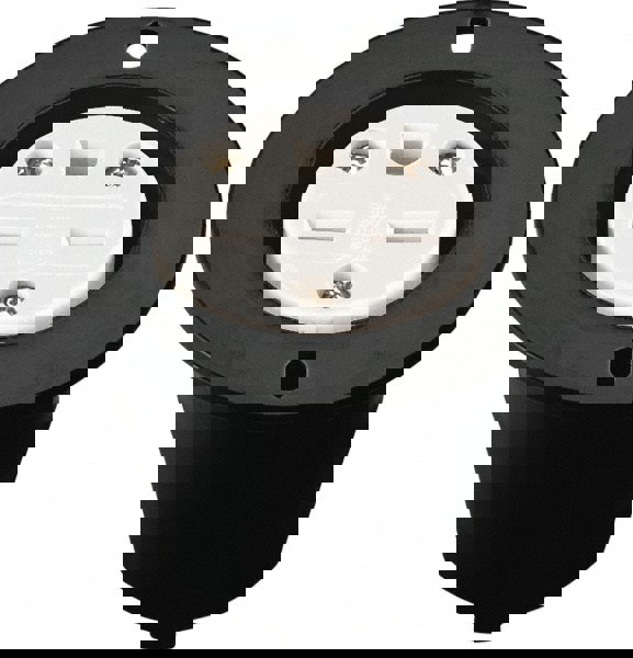 Straight Blade Connector: Industrial, 5-20, 125VAC, Black