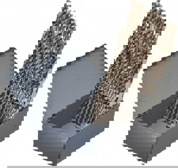 Drill Bit Set: Jobber Length Drill Bits, 29 Pc, 135 &deg;, Cobalt