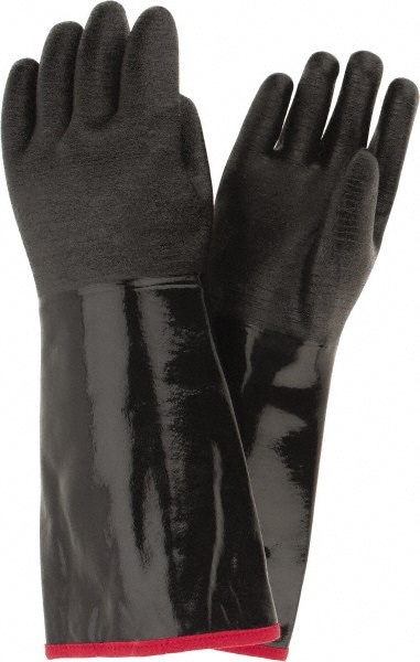 Chemical Resistant Gloves: ChemGrip Chemgrip, Size Large, Neoprene-Coated, Neoprene, Supported