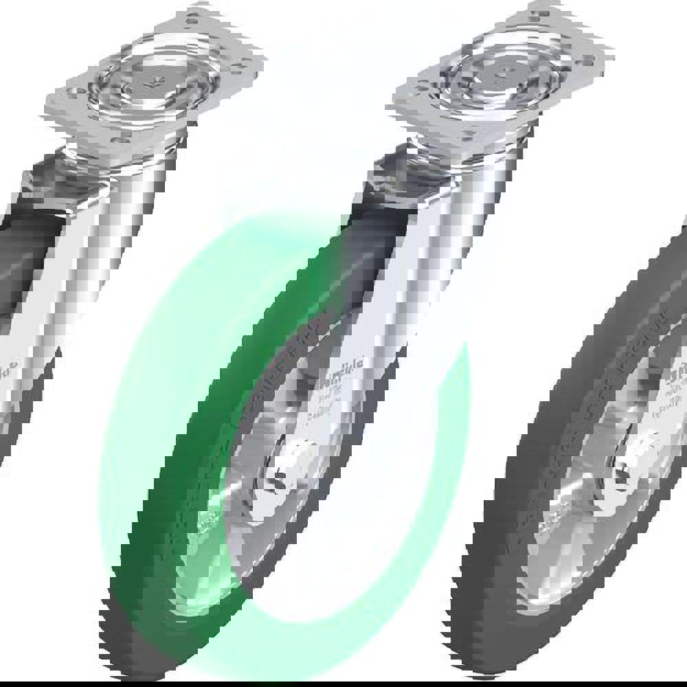 Swivel Top Plate Caster: Polyurethane-Elastomer Blickle Softhane, 8