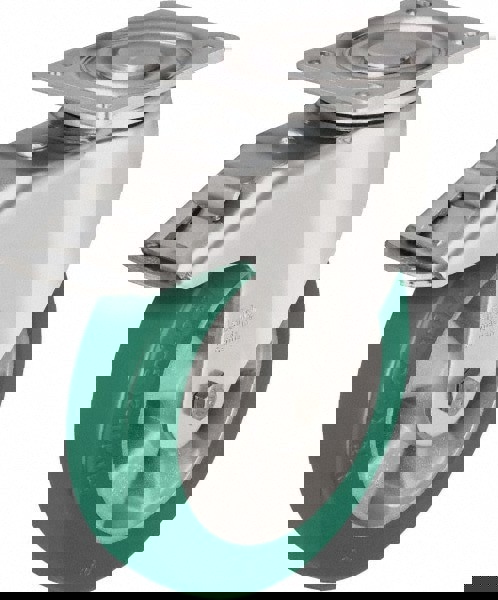 Swivel Top Plate Caster: Polyurethane-Elastomer Blickle Softhane, 8