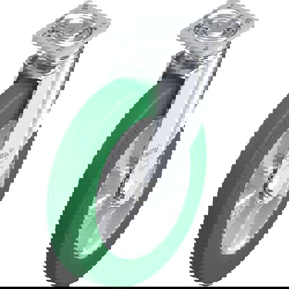 Swivel Top Plate Caster: Polyurethane-Elastomer Blickle Softhane, 10