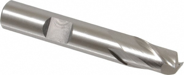 Square End Mill: 0.374'' Dia, 9/16'' LOC, 3/8'' Shank Dia, 2-5/16'' OAL, 2 Flutes, Cobalt