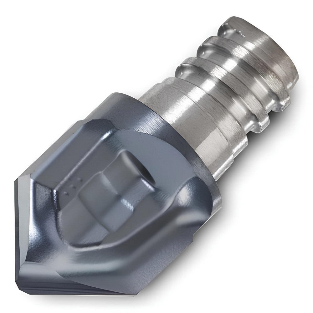 Corner Radius & Corner Chamfer End Mill Heads; Mill Diameter (mm): 8.30 ; Chamfer Width (mm): 4.150 ; Chamfer Angle: 45.000 ; Length of Cut (mm): 7.5000 ; Number Of Flutes: 2 ; Overall Length (mm): 10.0000