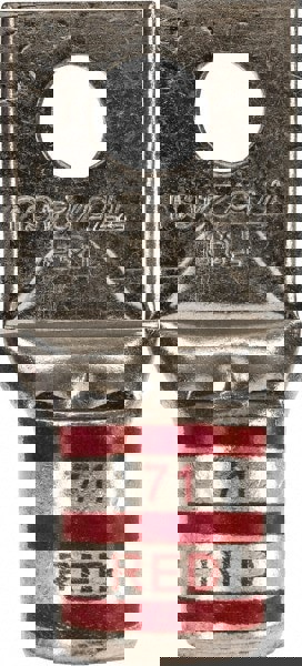 Square Ring Terminal: Non-Insulated, Compression Connection