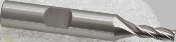 Square End Mill: 0.1772'' Dia, 1/2'' LOC, 3/8'' Shank Dia, 2-3/8'' OAL, 4 Flutes, Cobalt