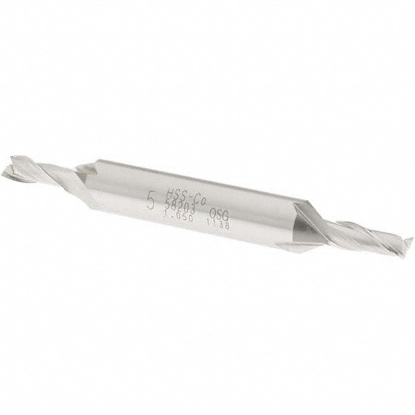 Square End Mill: 0.1969'' Dia, 1/2'' LOC, 3/8'' Shank Dia, 3-1/8'' OAL, 2 Flutes, Cobalt