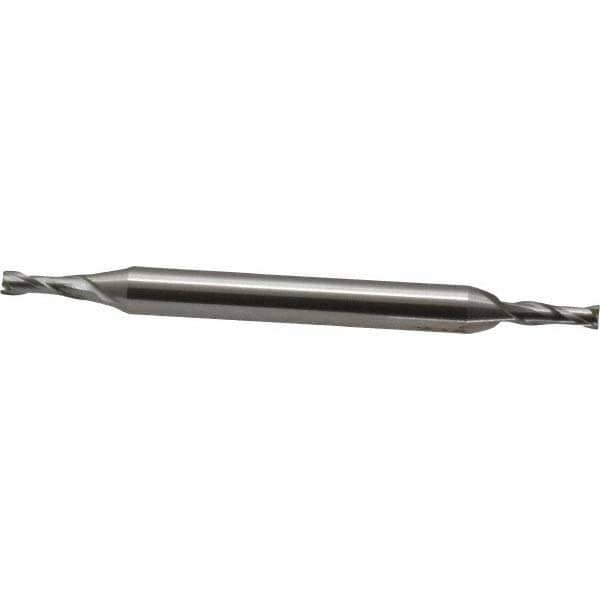 Square End Mill: 0.0984'' Dia, 9/32'' LOC, 3/16'' Shank Dia, 2-1/4'' OAL, 2 Flutes, Cobalt