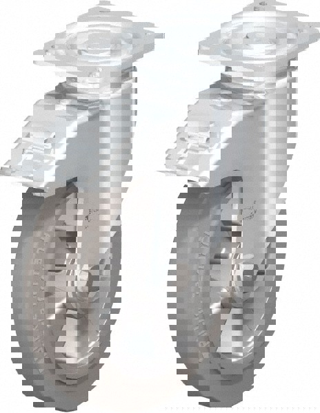 Swivel Top Plate Caster: Solid Rubber, 8