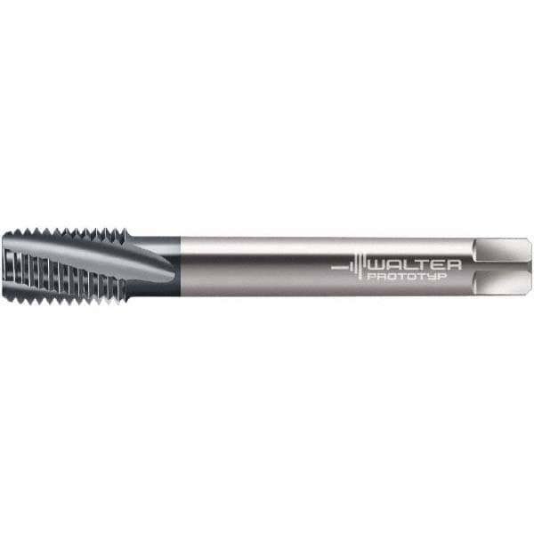 Spiral Flute Tap: M12x1.00 Metric Fine, 3 Flutes, Modified Bottoming, 6HX Class of Fit, Solid Carbide, TICN Coated