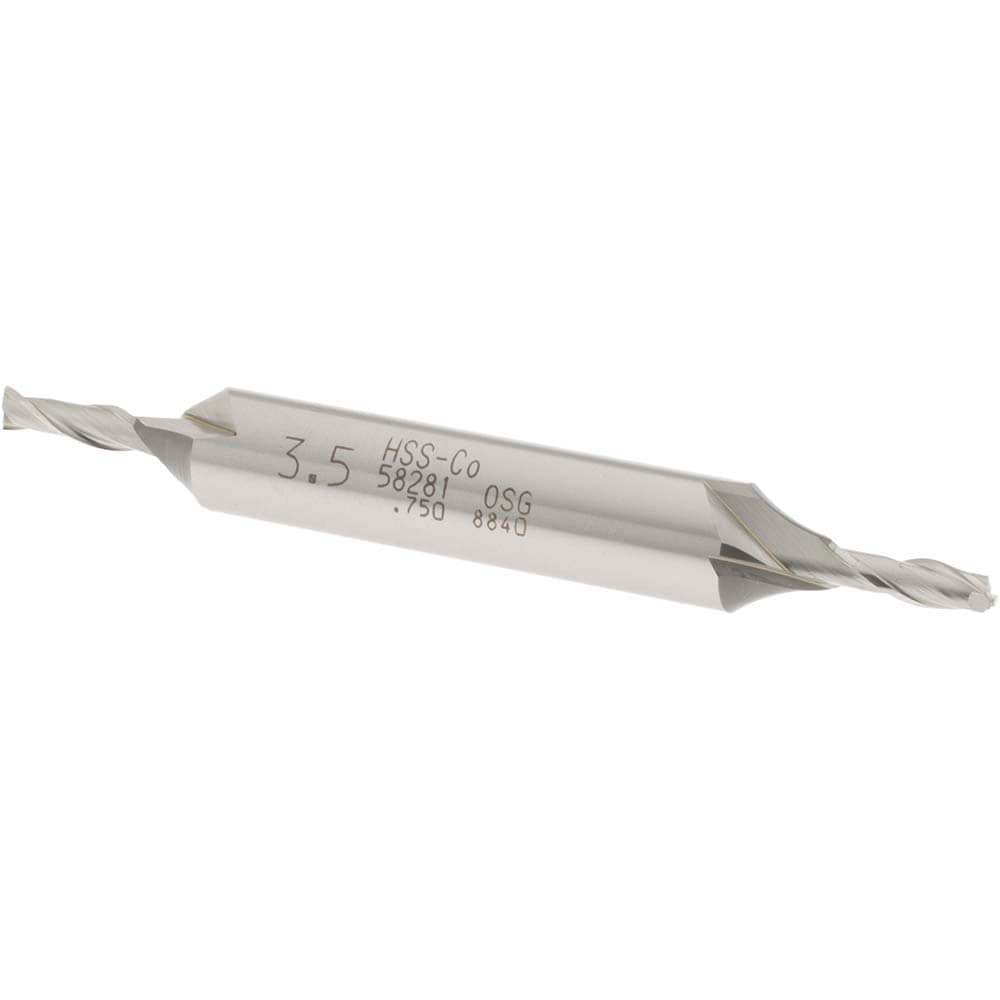 Square End Mill: 0.1378'' Dia, 7/16'' LOC, 3/8'' Shank Dia, 3-1/8'' OAL, 2 Flutes, Cobalt