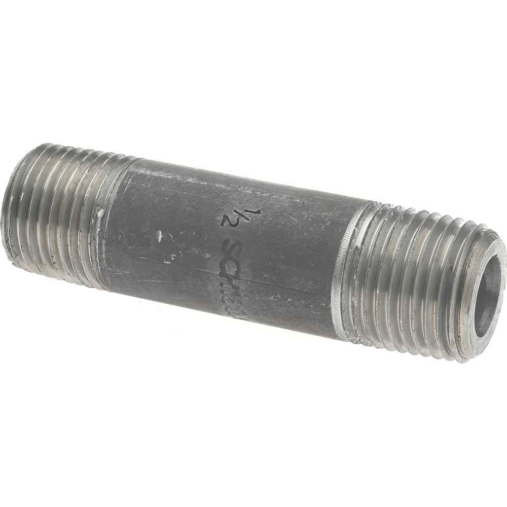 Black Pipe Nipple: 1/2