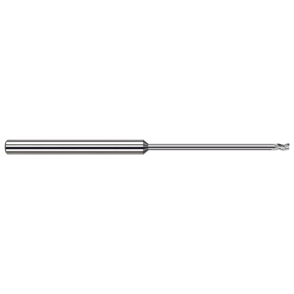 Square End Mill: 1/4'' Dia, 3/8'' LOC, 1/4'' Shank Dia, 8'' OAL, 3 Flutes, Solid Carbide