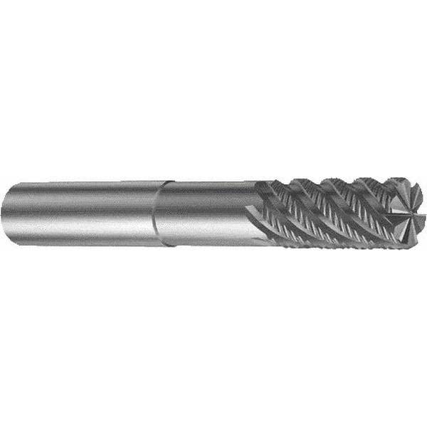 Roughing End Mill: 16.00 mm Dia, 6 Flute, Single End, Solid Carbide, Chipbreaker