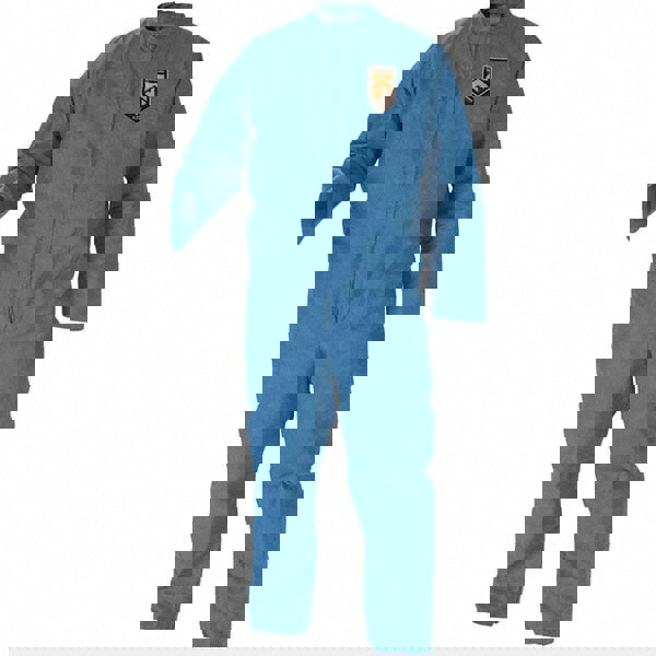 Disposable Coveralls: Size Large, SMS, Zipper Closure