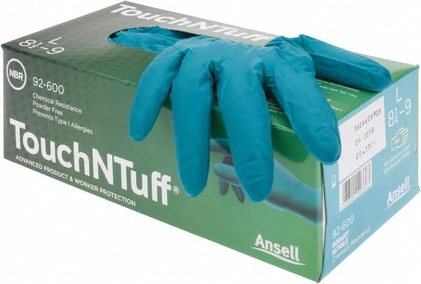 Disposable Glove: Series TouchNTuff, Size Large, 4.9 mil, Not Coated, Nitrile, General Purpose Grade, Powder-Free