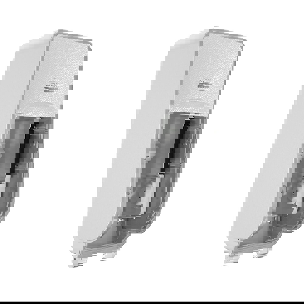 ICON Coreless Standard Roll Vertical Toilet Paper Dispenser 2 Roll, with White Mosaic Design Faceplate, 12.95