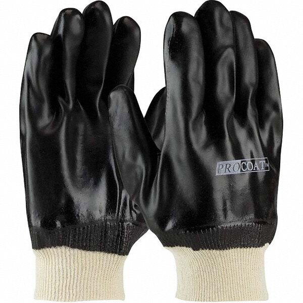 Chemical Resistant Gloves: One Size, Polyvinylchloride, Supported, General Purpose Chemical-Resistant